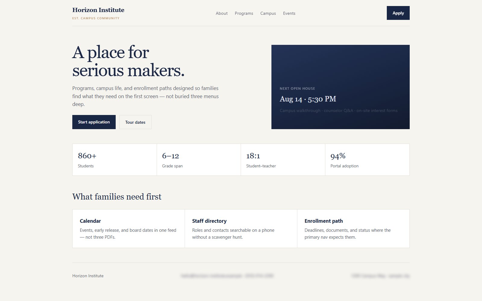 Squarespace 7.1 — Horizon Institute